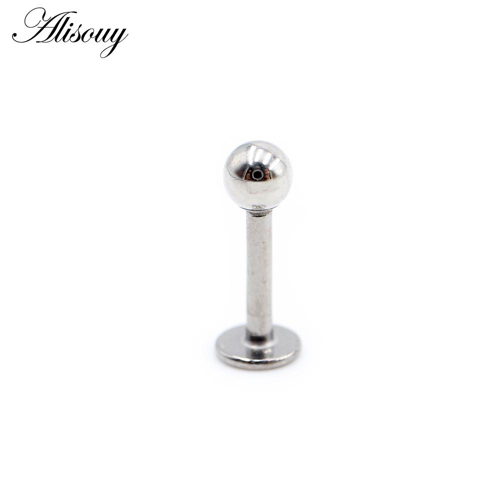 3 4 5 мм Диаметр 5 цветов Нержавеющая сталь Мужчины Женщины Завинчиваются назад (пронзили) Украшения для тела, губная серьга, пирсинг губы, украшения для тела