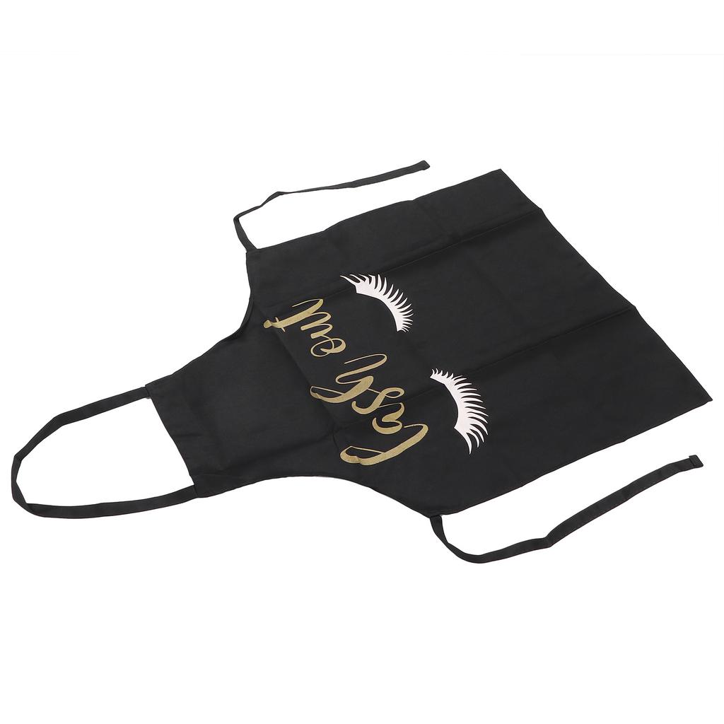 Фартук для художника по ресницам, мягкий, дышащий, моющийся, с рисунком ресниц, фартук для кухни, салона красоты, черный