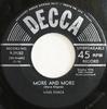 7-дюймовая пластинка УЭББ ПИРС - Все больше и больше / Ты больше не моя 929252 Decca 1954 Канада Фолк Б/У