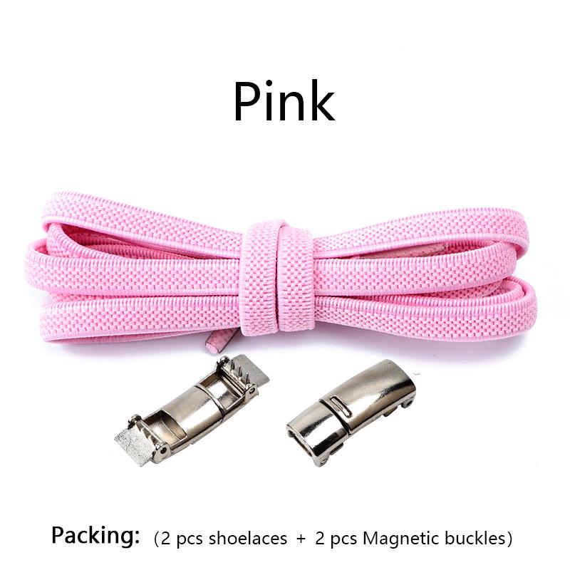1 пара шнурков без завязывания, магнитная застежка, эластичные шнурки для детских и взрослых кроссовок, плоские резиновые шнурки