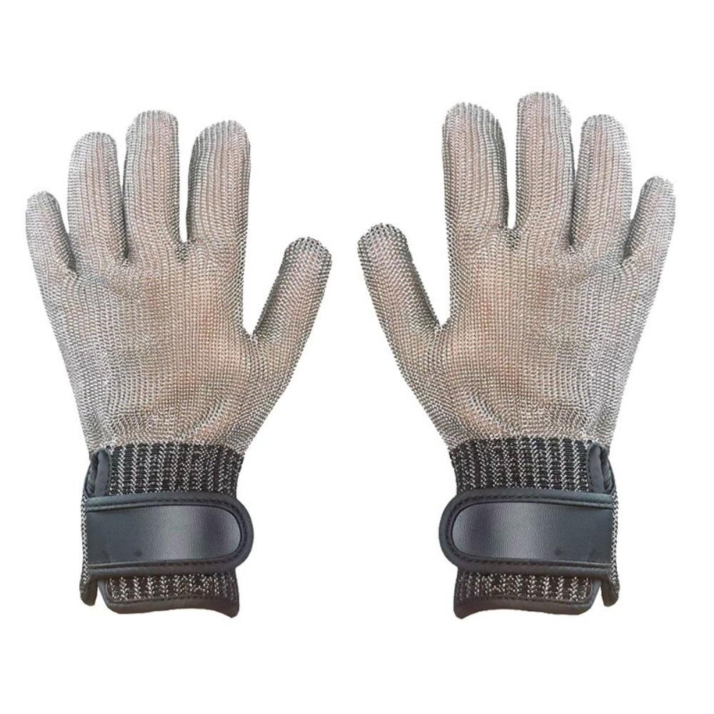 Protective Stainless Steel Mesh Glove Elastic Safety Work Glove Cut Resistant Glove Slaughtering