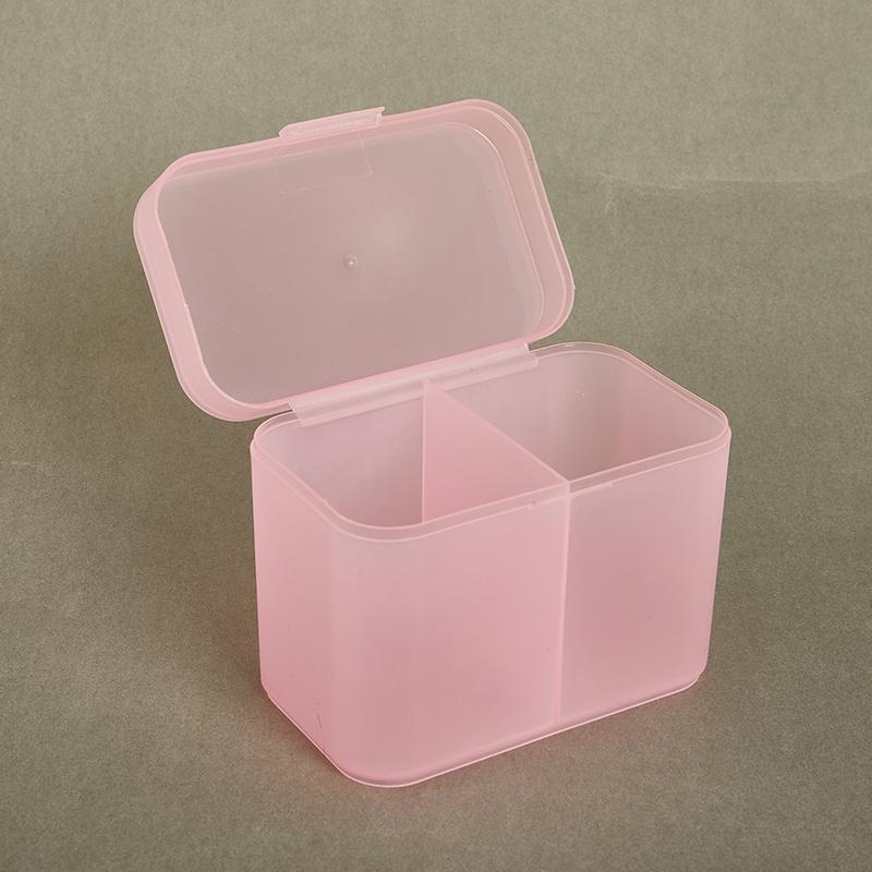 Ватные диски Салфетки для ногтей Кисти для макияжа Органайзер Коробка для хранения с двумя отделениями