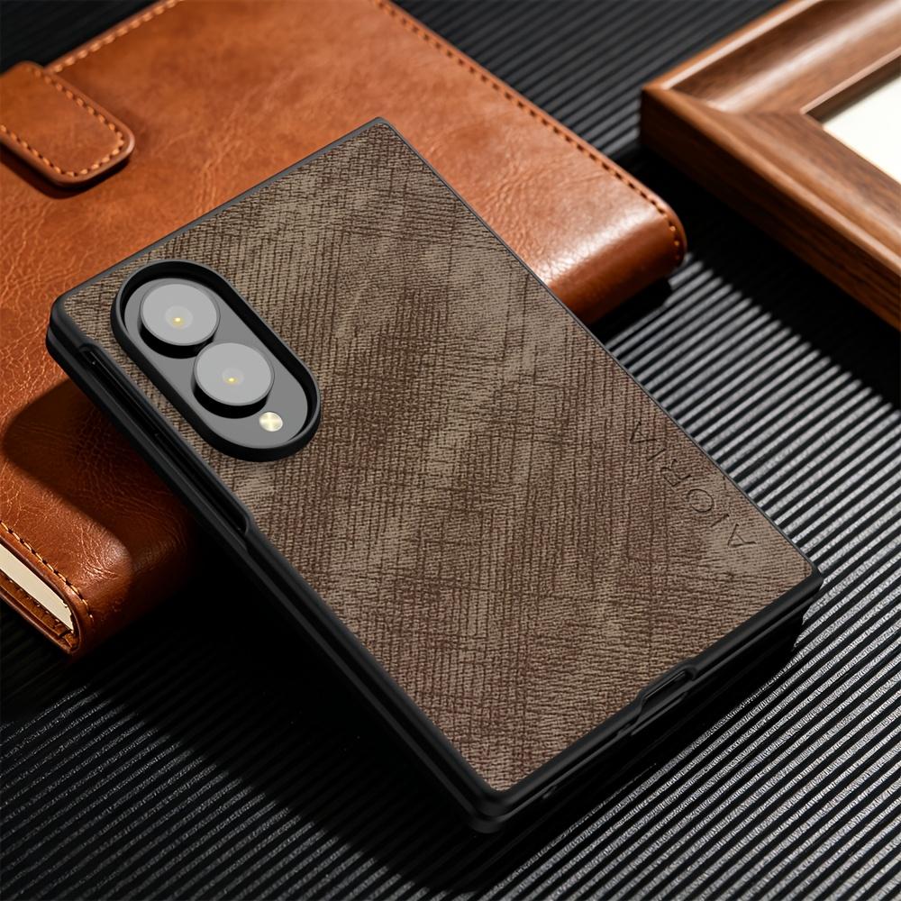 Phone Case - Case for Samsung for Galaxy Z Fold 8 Ultra for Samsung for Galaxy Z Flip 8 Business Casual Style Faux Leather Phone Cover
