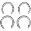 Aluminum Alloy Horseshoes 4pcs Horse Riding Tool Kit for Indoor Outdoor Use Sturdy Long Lasting Non Slip and Wear Resistant Design for Horse Hoof