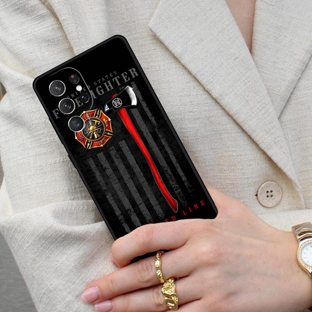 Firefighter Heroes Fireman Cell Phone Case for Samsung Galaxy S26 Ultra S25 S24 S23 S22 S21 S20 Note10 Cover