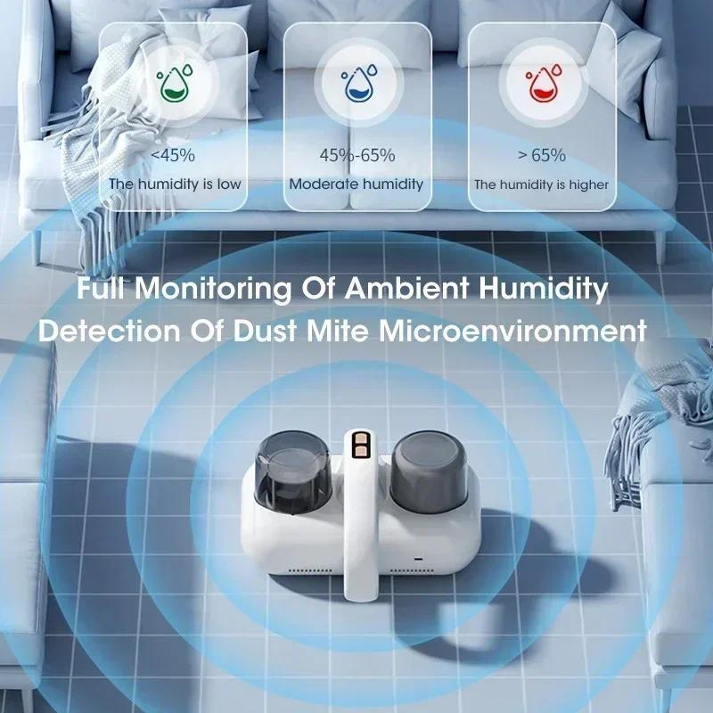10000PA Double-cup Mite Remover Strong Suction Wireless Remover Intelligent Ultraviolet Disinfection Vacuum Cleaner