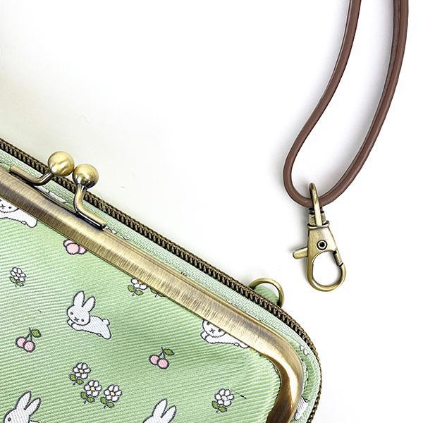 Miffy Jacquard Wallet Shoulder Bag, Rabbit Pattern, Green