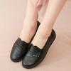 Мягкие кожаные туфли для мам с говяжьим сухожилием, рабочая обувь с мягкой подошвой, женские удобные туфли без шнуровки на плоской подошве, нескользящая повседневная кожаная обувь