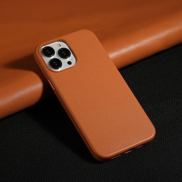 Nappa Grain Leather Case For Iphone 14 13 12 Pro Max 14 Plus Four Sides All -Inclusive Microfiber Lining Phone Cover