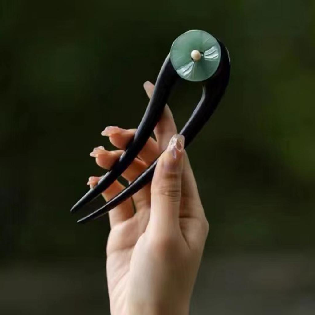 Деревянные палочки-вилки для волос в форме U, синие бабочки и цветочные дизайны, женские, для девочек, украшение для пучка волос, летний держатель для хвостика