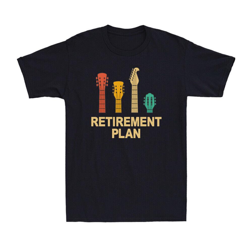 Guitar Player Retirement Plan Funny Guitarist Retirement Vintage Men's T-Shirt