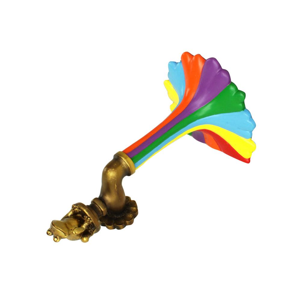 Лягушка Радуга кран орнамент смола сад декоративный животное радуга кран статуя ремесло для улицы