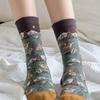 Biarritz Socks Joshua Wild Life Pattern Point Socks 2 Colors