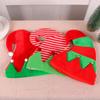 New Creative Ball Stripe Xmas Cap Soft Christmas Xmas Red Santa Elf Hat Party Supplies Winter Outdoor Christmas Hat