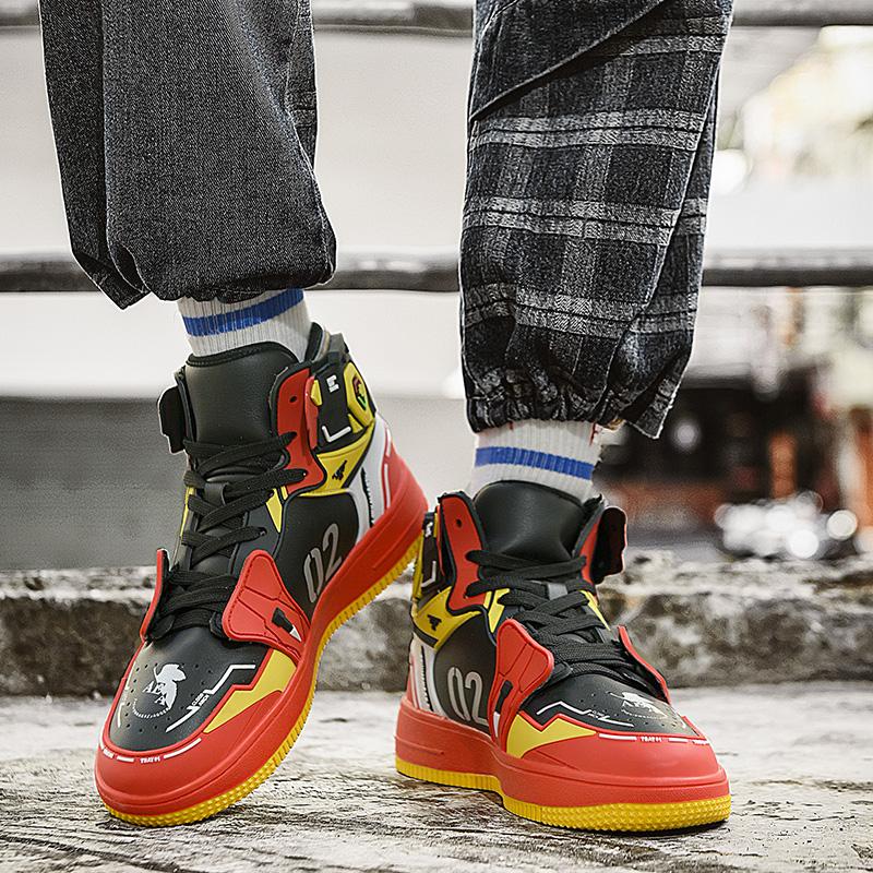 Мужские роскошные повседневные баскетбольные кроссовки Mecha Warrior с амортизацией, модные, дышащие, нескользящие спортивные кроссовки для молодежи, студенческого комфорта