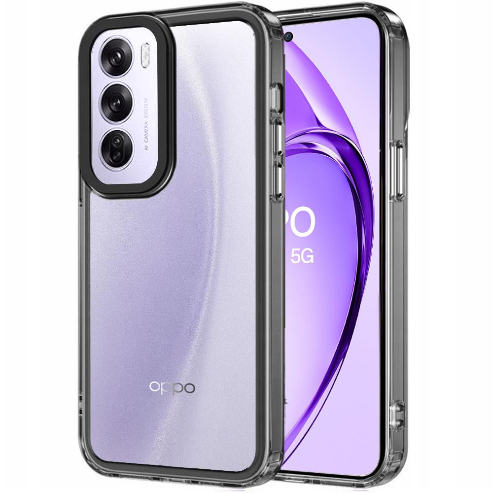 Oppo A80 Fusion Hybrid Case, Transparent/Black