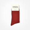 UNBDAY Women's 2-1 Gold Color Socks - Red