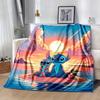 1pc Stitch Printing Blanket - Soft, All-Season Throw for Office Blanket,  | Personalized Gift with Adorable Cartoon Design