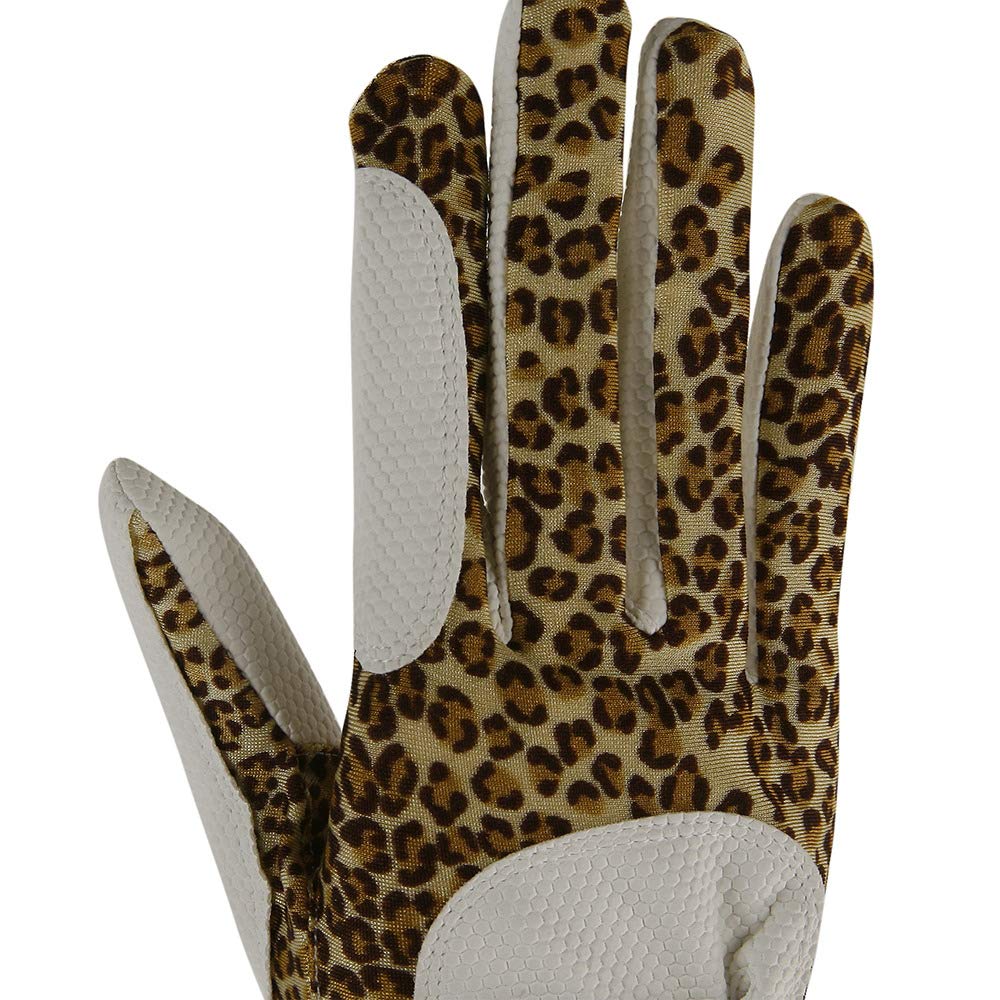 MIC 39 GOLF FIT39 Size Small Gloves, Unisex, MGF-220N, Right-Handed (Left-Handed), Leopard/White,