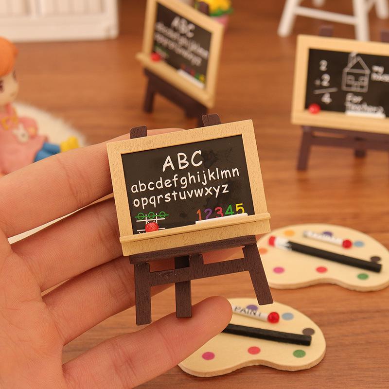 Dollhouse 1:12 Miniature Palette and Easel Set for BJD Dolls