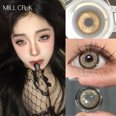 Цветные контактные линзы Mill Creek, 14,5 мм, с защитой от ультрафиолета, синие/зеленые/коричневые контактные линзы Барби, мягкие и удобные, срок использования 1 год