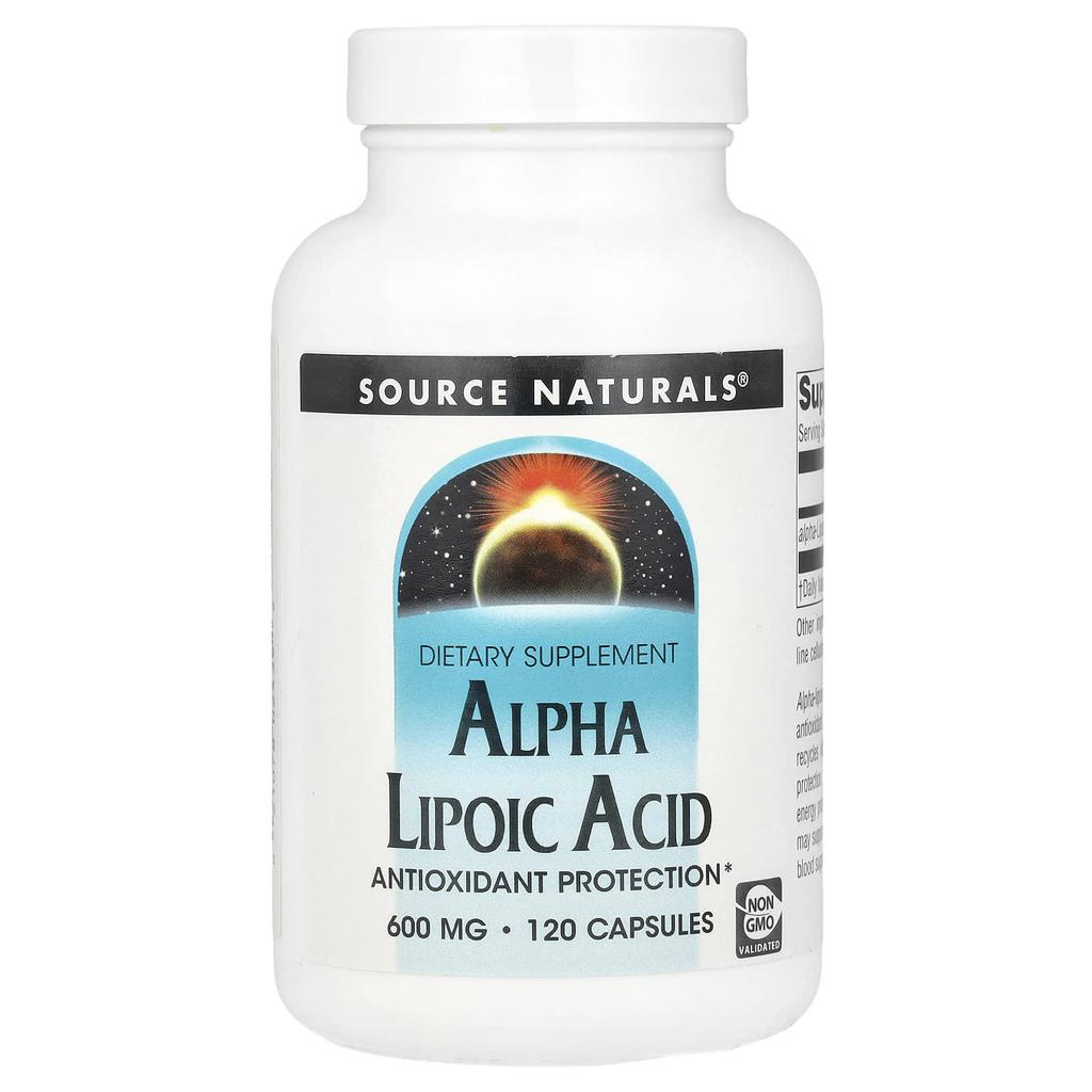Source Naturals Alpha Lipoic Acid, 600 Mg, 120 Capsules