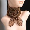 1 шт., декоративная повязка для волос с леопардовым принтом, платок, шифоновый квадратный шарф, защита от солнца, винтажный