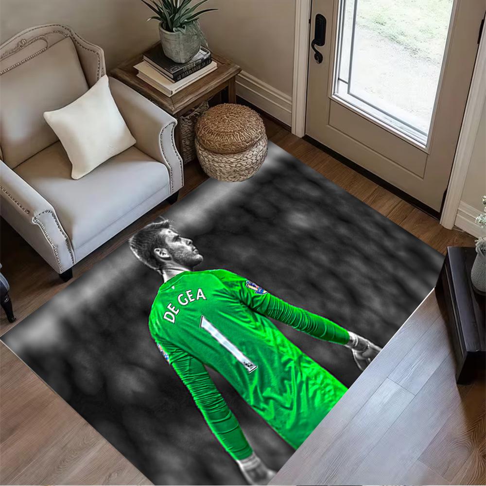 Goalkeeper Green Jersey Floor Mat Design for Game Room Hallway Study room Entryway Anti-slip Rug Anime Office Decor Perfect Gift for Friends & Family