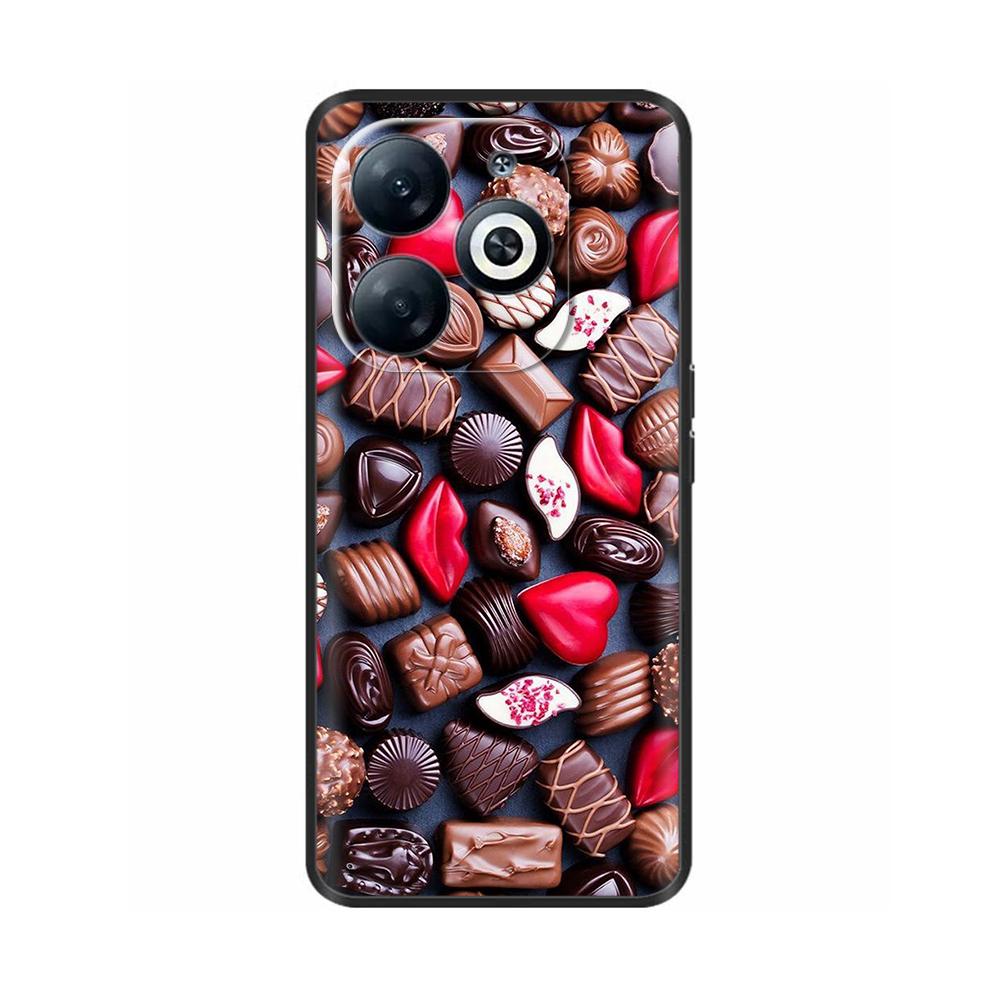 For Infinix Smart 8 Case Cover Funda Black Soft Silicone TPU Protective Phone Case For infinix Smart 8 Smart8 X6525 Bumper Coque