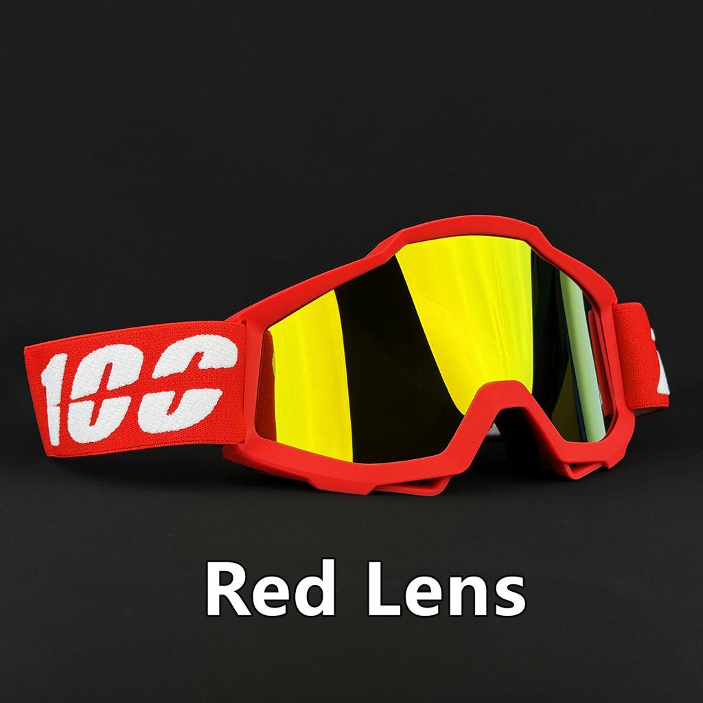 100 Motorcycle Glasses Motocross Safety HD Lenses Goggles Dirt Bike ATV Ski MTB Goggles MOTO Outdoor Cycling Sunglasses