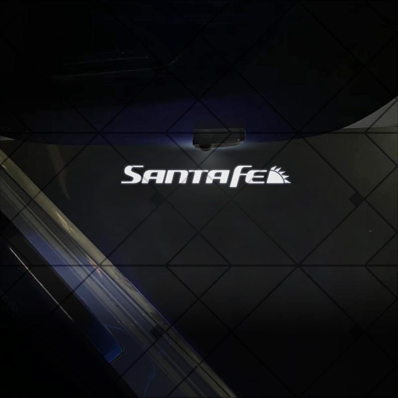 1/2Pcs For Tucson Santa Fe Ioniq I10 I30 IX35 N Line Logo Car HD Projector Lamp LED Auto Door Welcome Light Accessories