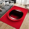 Red Open Mouth Illustration Carpet suitable as a non-slip mat for the living room or bedroom sofa