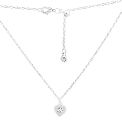 Серебряное колье с фианитами, вес изделия 4,44 гр (2160045)