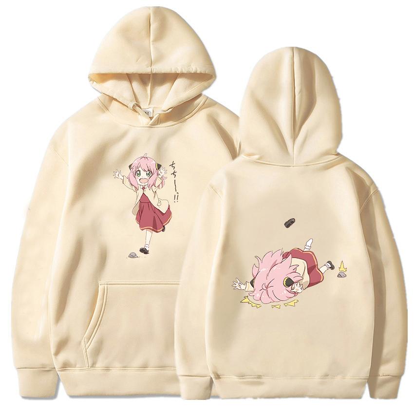 Harajuku Anime Spy X Family Anya Forger Funny Printed Hooded Men Women Hoodies Casual Pullover Harajuku Unisex Sweatshirt Tops