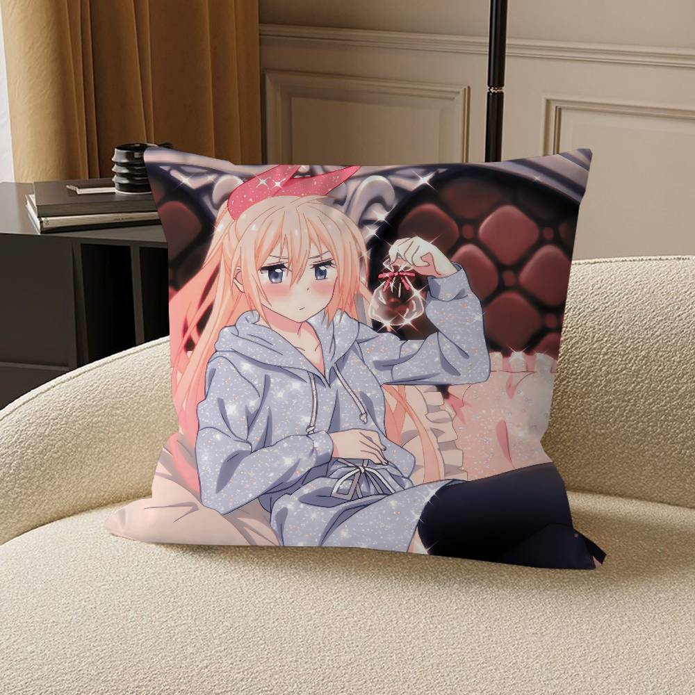 Anime K-Kirisaki-Chitoge Pillow Gift Home Office Decoration Bedroom Sofa Car Cushion Cover Case 45x45