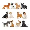 TOYMANY 12PCS набор фигурок собак Мини фигурка животного Модель собаки Реалистичная модель животного Реалистичная модель животного Мини модель Популярная игрушка животное игрушка на день рождения