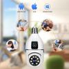 8-мегапиксельная E27 Bulb WIFI камера с 8-кратным зумом и двумя объективами для внутреннего наблюдения, слежения за человеком, беспроводные камеры с двусторонней аудиосвязью, цветное ночное видение