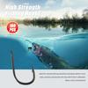 100Pcs/Box Metal Fishhook Number 3 To 12 Heavy Duty Barbed Fishing Hook Freshwater Saltwater Bass