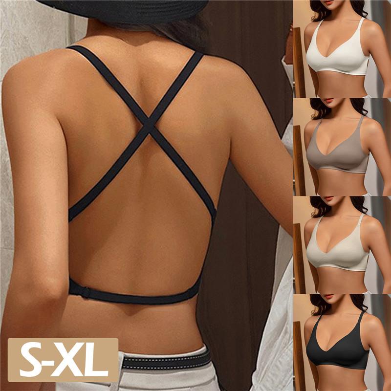 U-образный ультратонкий не оставляющий следов бюстгальтер с открытой спиной, сексуальный бюстгальтер с бретельками крест-накрест, поддерживающий пуш-ап, женский бюстгальтер с лямками