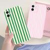 INS Модный чехол для телефона с узором в полоску и клетку Для iPhone 17 16 15 11 12 14 13 Pro Max Mini X XS XR 7 8 Plus SE4 16e Силиконовые чехлы