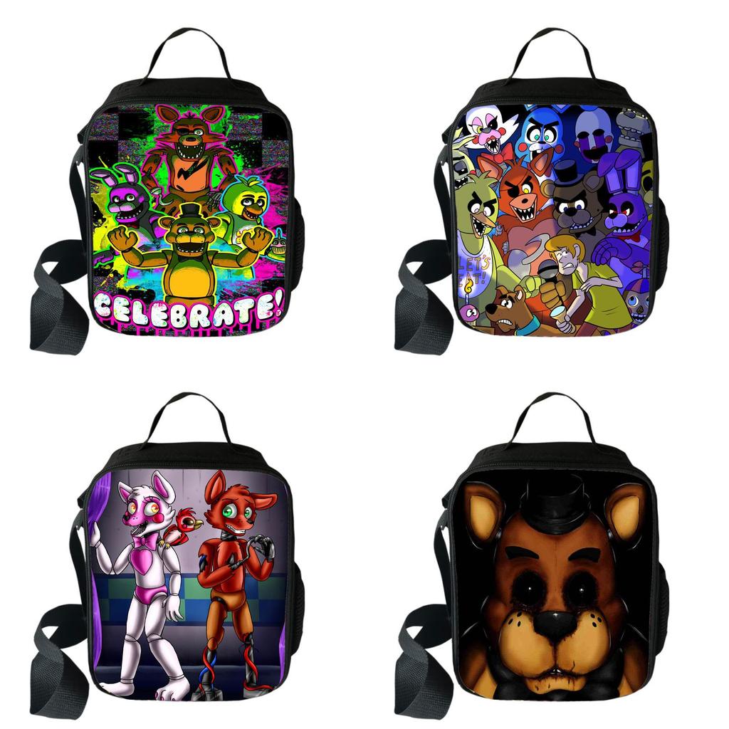 Просторная и термоизолированная сумка-ланчбокс с 3D-печатью Five Nights at Freddy's для использования на улице