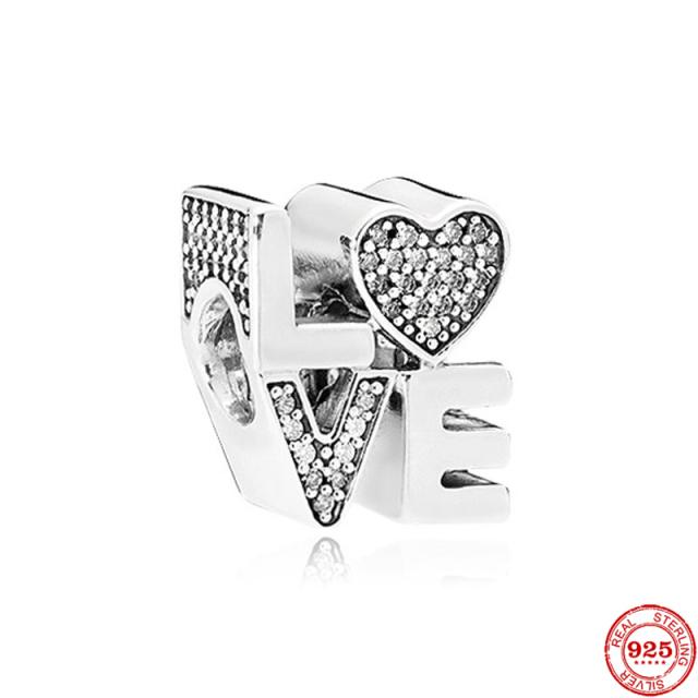 Neastamor Люблю тебя, мама, шарм-бусина в форме сердца, подходит для оригинального браслета, серебро 925 пробы, изготовление модных DIY украшений для женщин, подарок