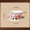 Shangqi Rose Garden Ceramic Coffee Cup & Saucer Set