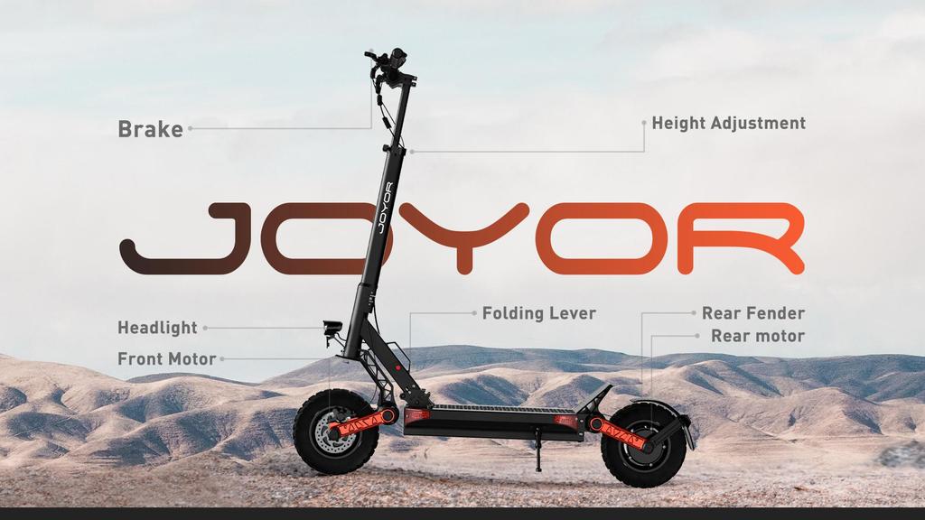 JOYOR S10-S-Z 2000W Dual Motor Electric Scooter, 60V 18Ah, 85km Range, 10" Off-Road Tires, Hydraulic Brakes, Foldable