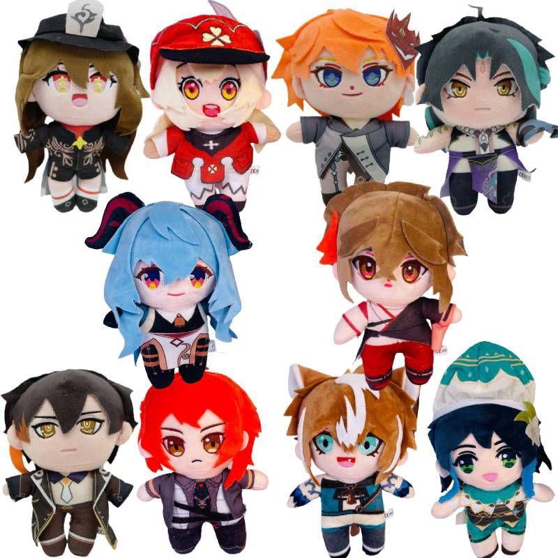Очаровательная плюшевая кукла Genshin Impact Гань Юй Кли Чжун Ли Ху Тао, мягкая игрушка, детский подарок