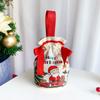 3 Pcs Cartoon Christmas Candy Gift Bags Funny Cloth Santa Claus Handbag Exquisite Elk Fruit Packaging Box