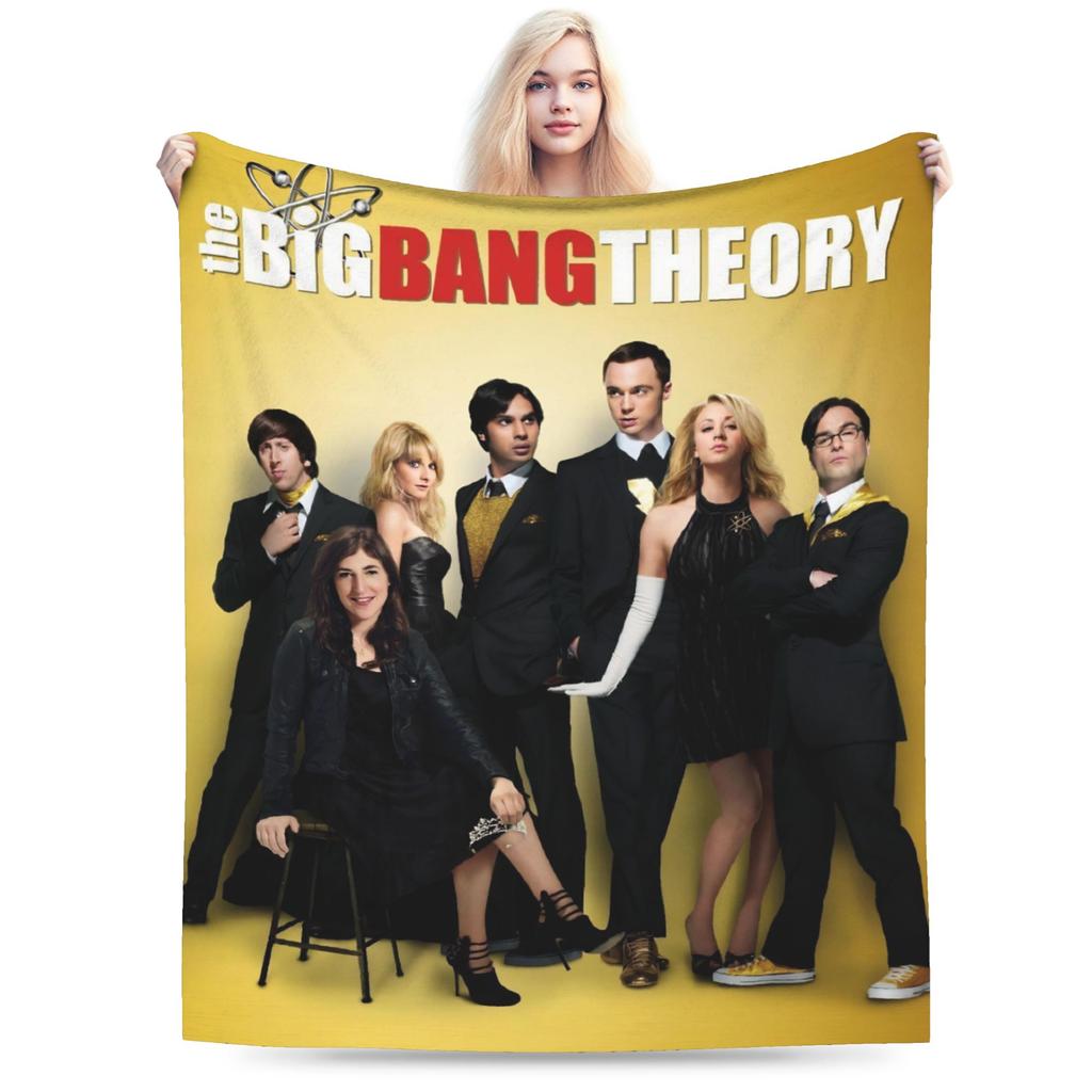 The Big Bang Theory Flannel Blanket Winter Super Warm Throw Blanket for Kids Adult Living Room Bedspread Sofa Bed Cover