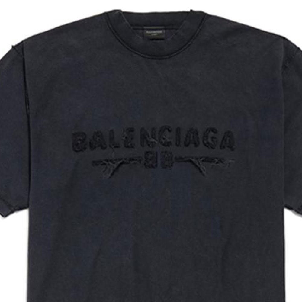 Balenciaga Футболка SS25 Обычный крой Мужская Черная 822441TSVA21041