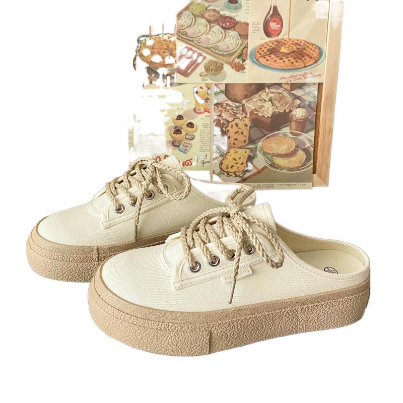 Однопедальные повседневные туфли для сноуборда Baotou, женские тапочки 2025 года, новые, с толстой подошвой, старые парусиновые туфли