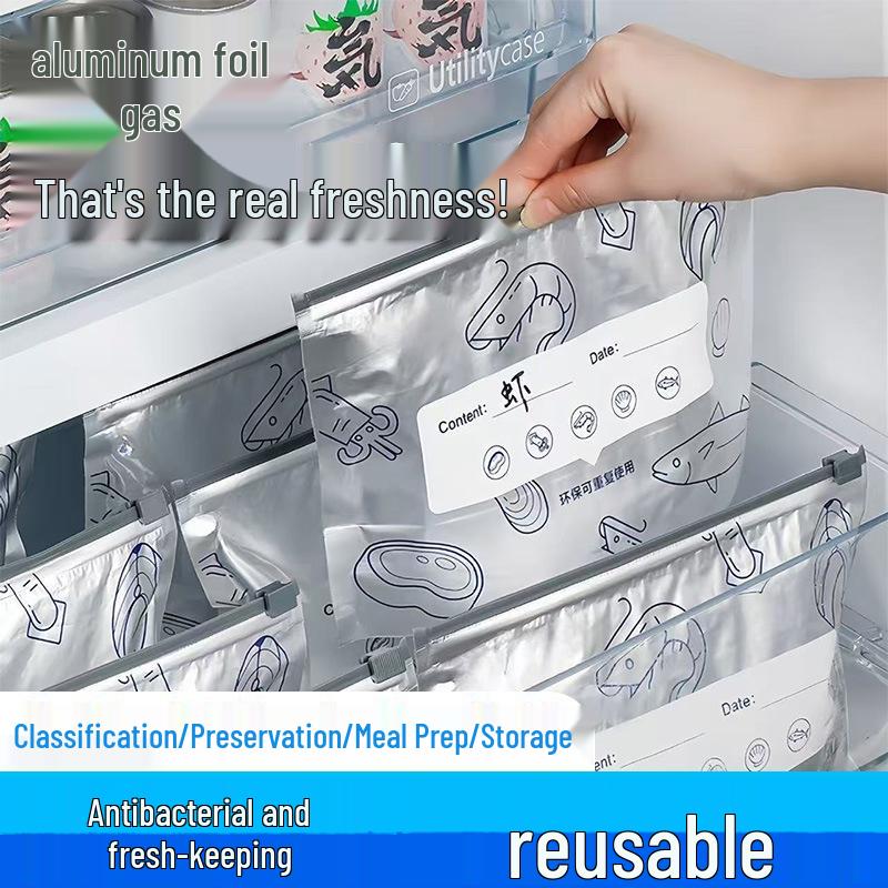 Запечатываемые японские пакеты из титановой фольги для сохранения свежести: Непроницаемый для запахов, пищевой для холодильника/морозильника